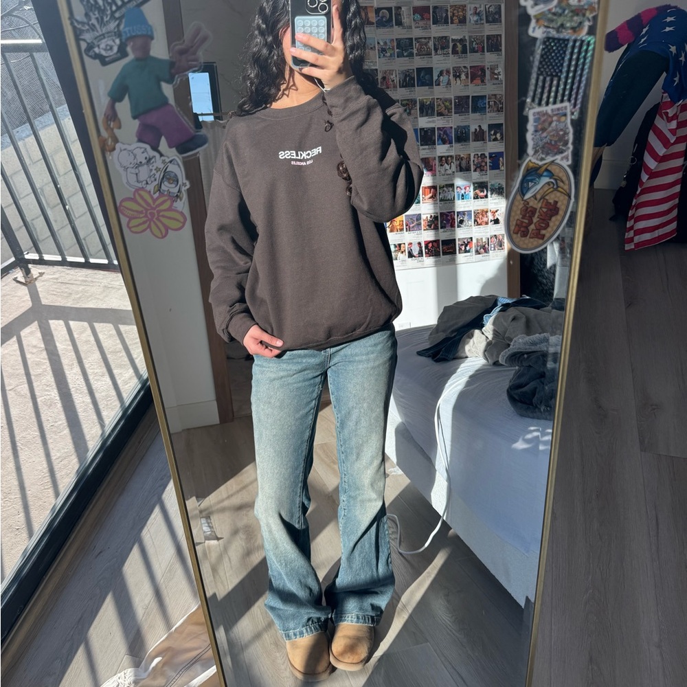 Young & Reckless Brown Crew Neck Sweater